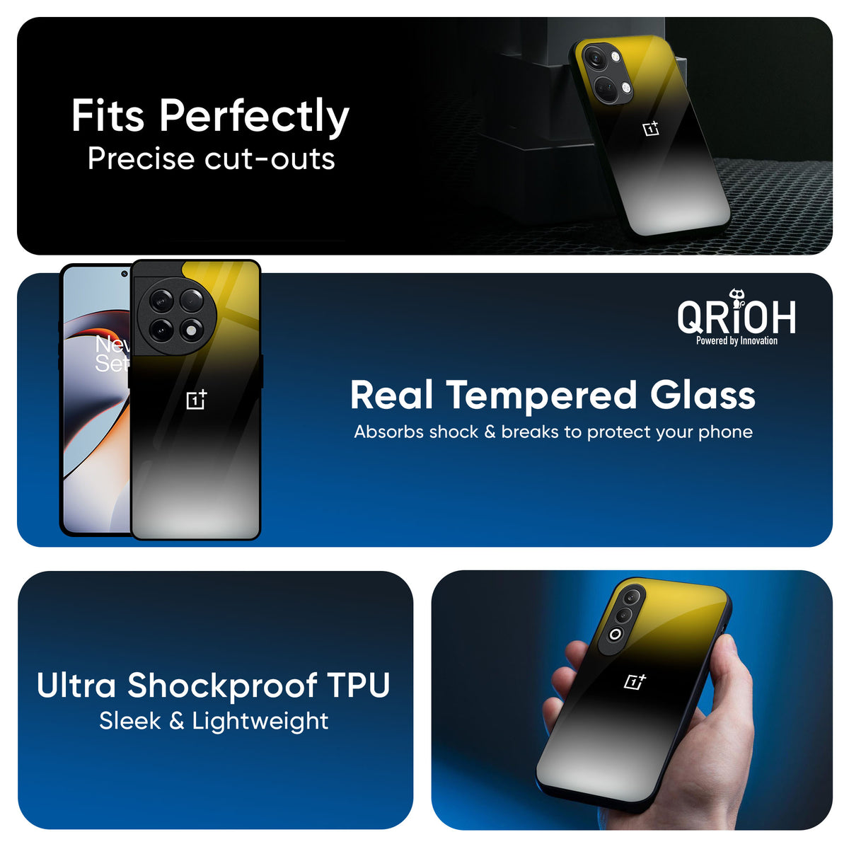 Yellow Shadow Glass Case for OnePlus 13s 5G