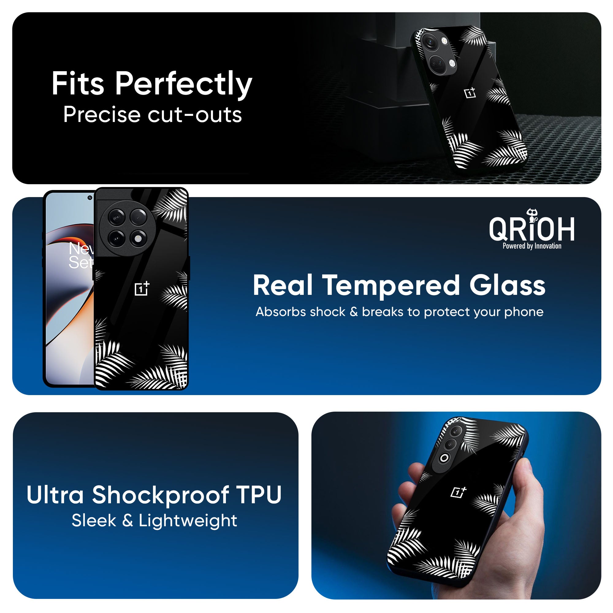 Zealand Fern Design Glass Case For OnePlus 13T 5G