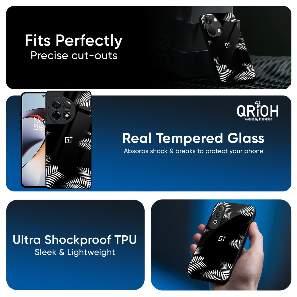 Zealand Fern Design Glass Case For OnePlus 13s 5G
