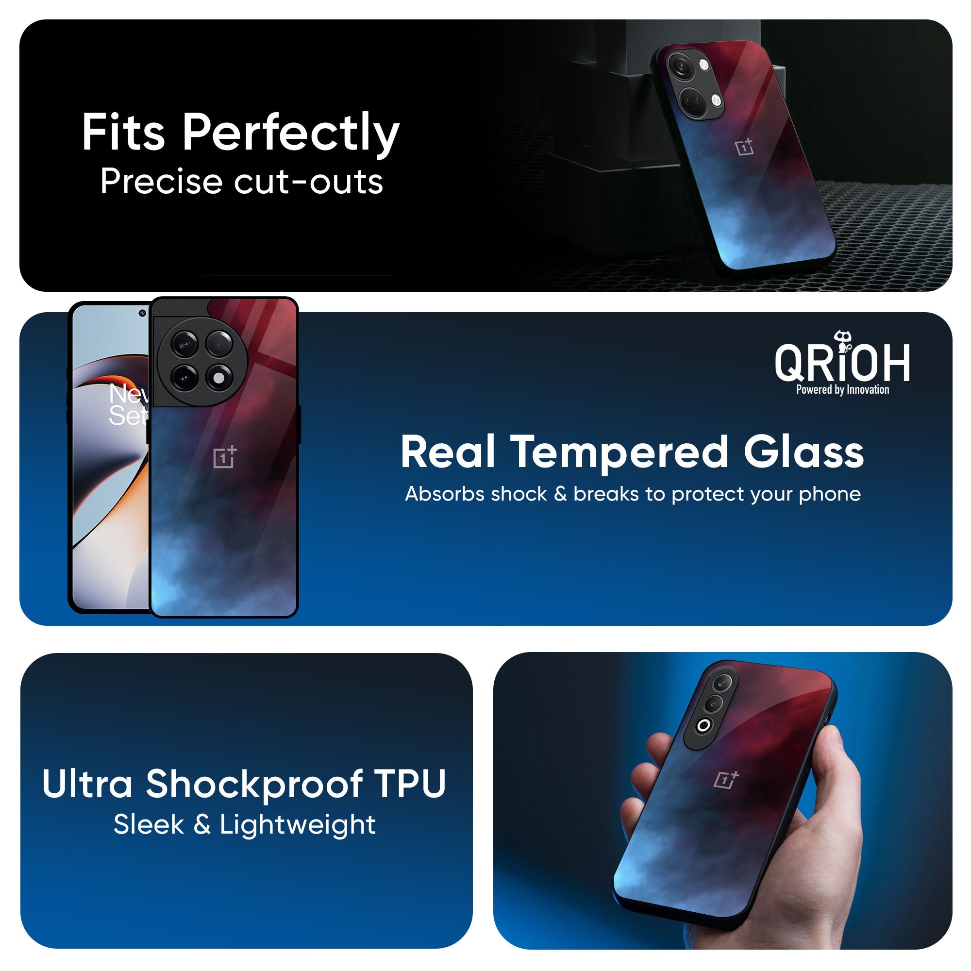 Smokey Watercolor Glass Case for OnePlus Nord CE5 5G