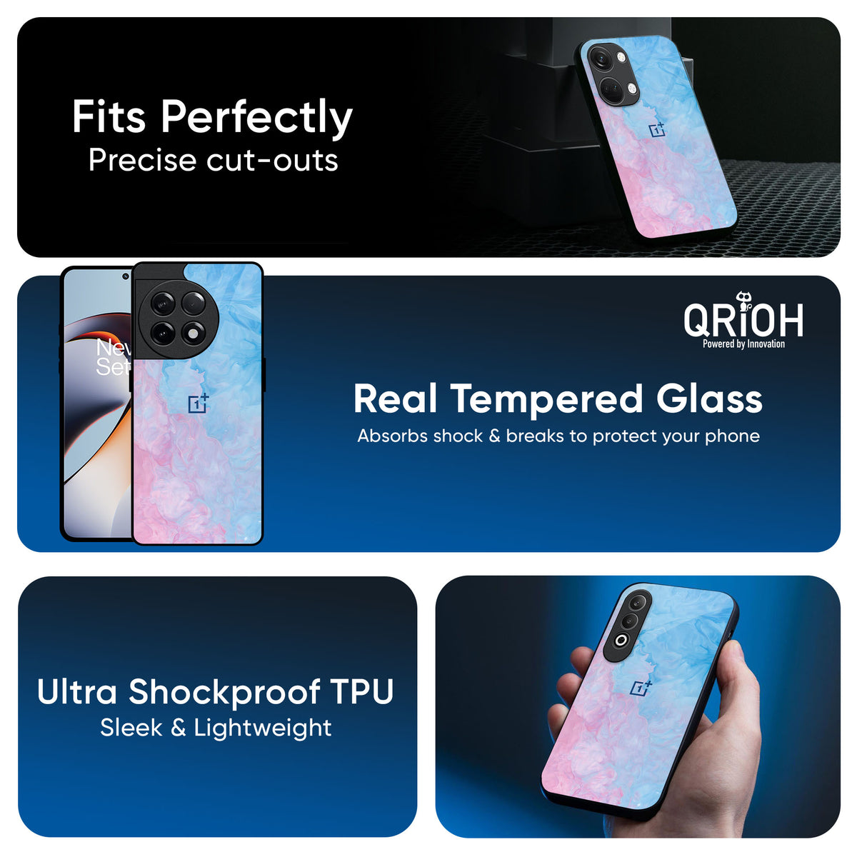 Mixed Watercolor Glass Case for OnePlus Nord CE5 5G