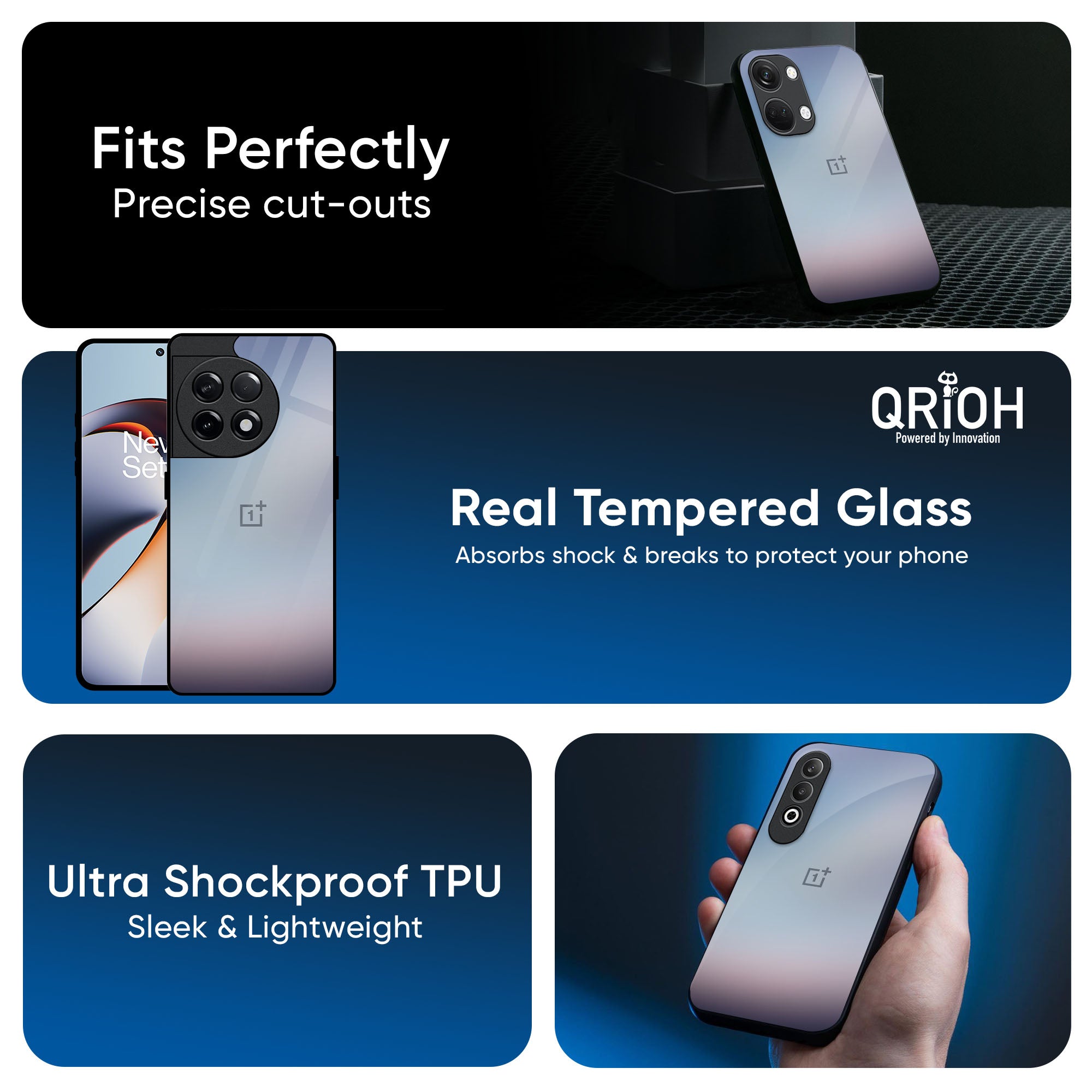 Light Sky Texture Glass Case for OnePlus 13T 5G