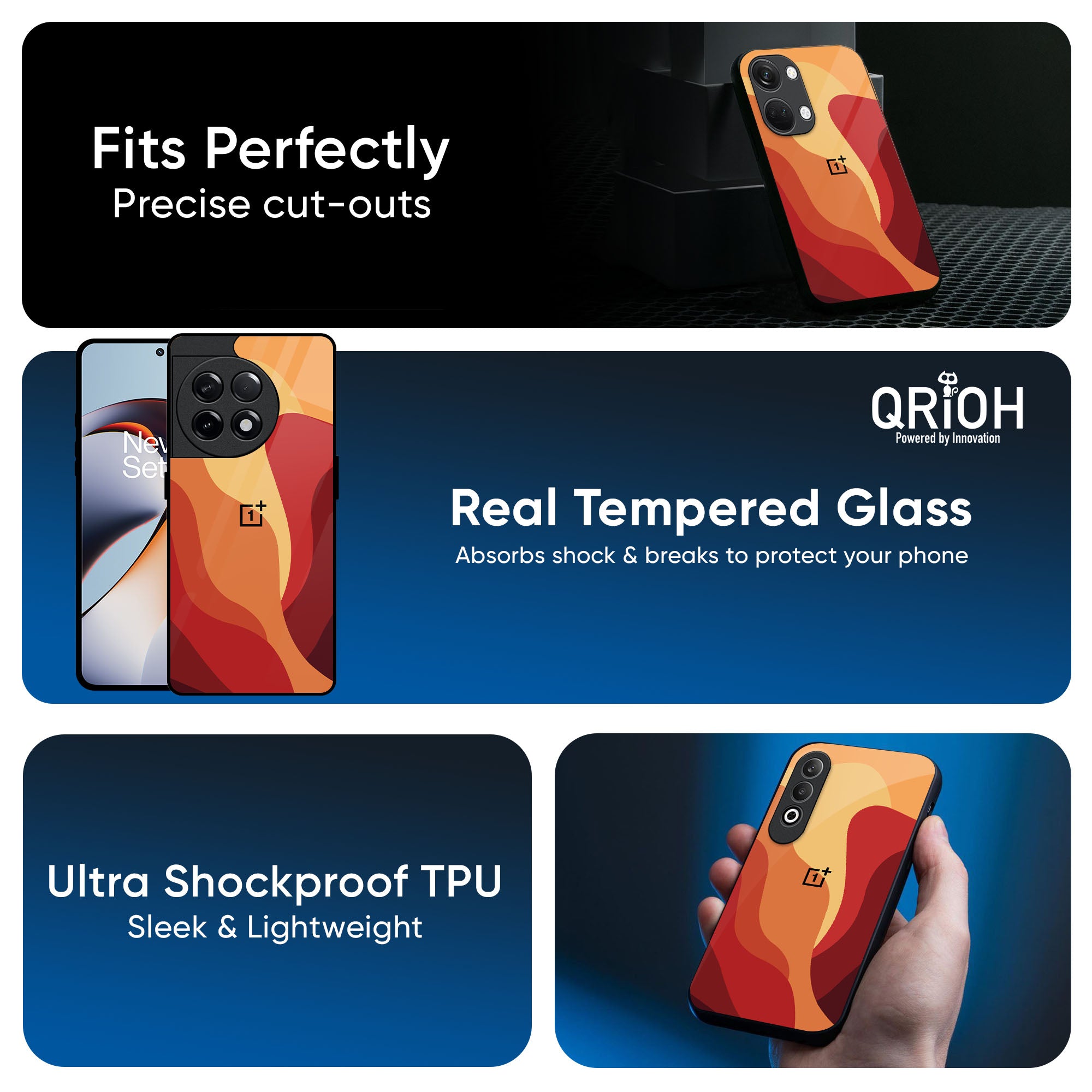 Magma Color Pattern Glass Case for OnePlus Nord 5 5G