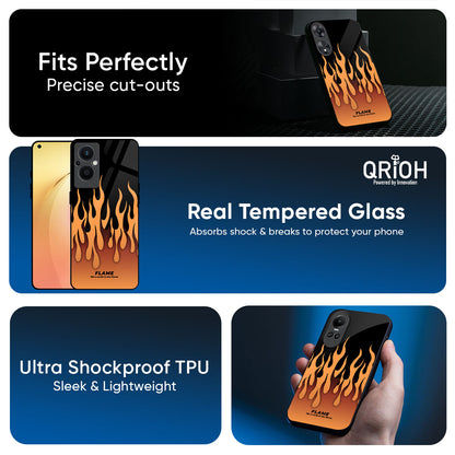 Fire Flame Glass Case for Oppo K13 Turbo Pro 5G
