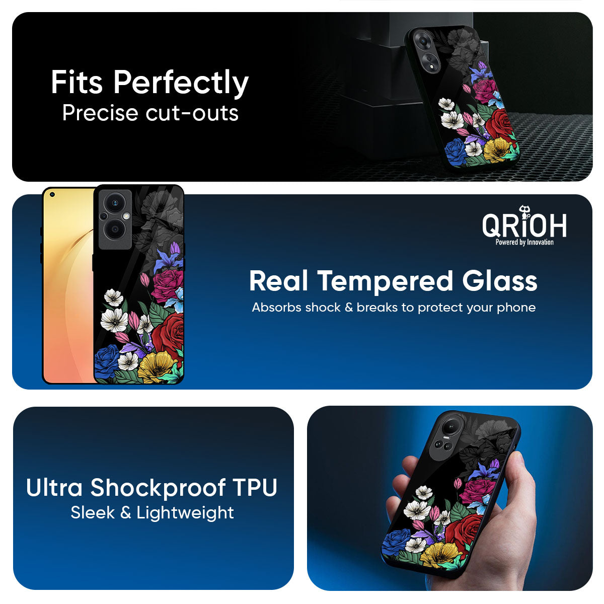 Rose Flower Bunch Art Glass Case for Oppo K13 Turbo Pro 5G