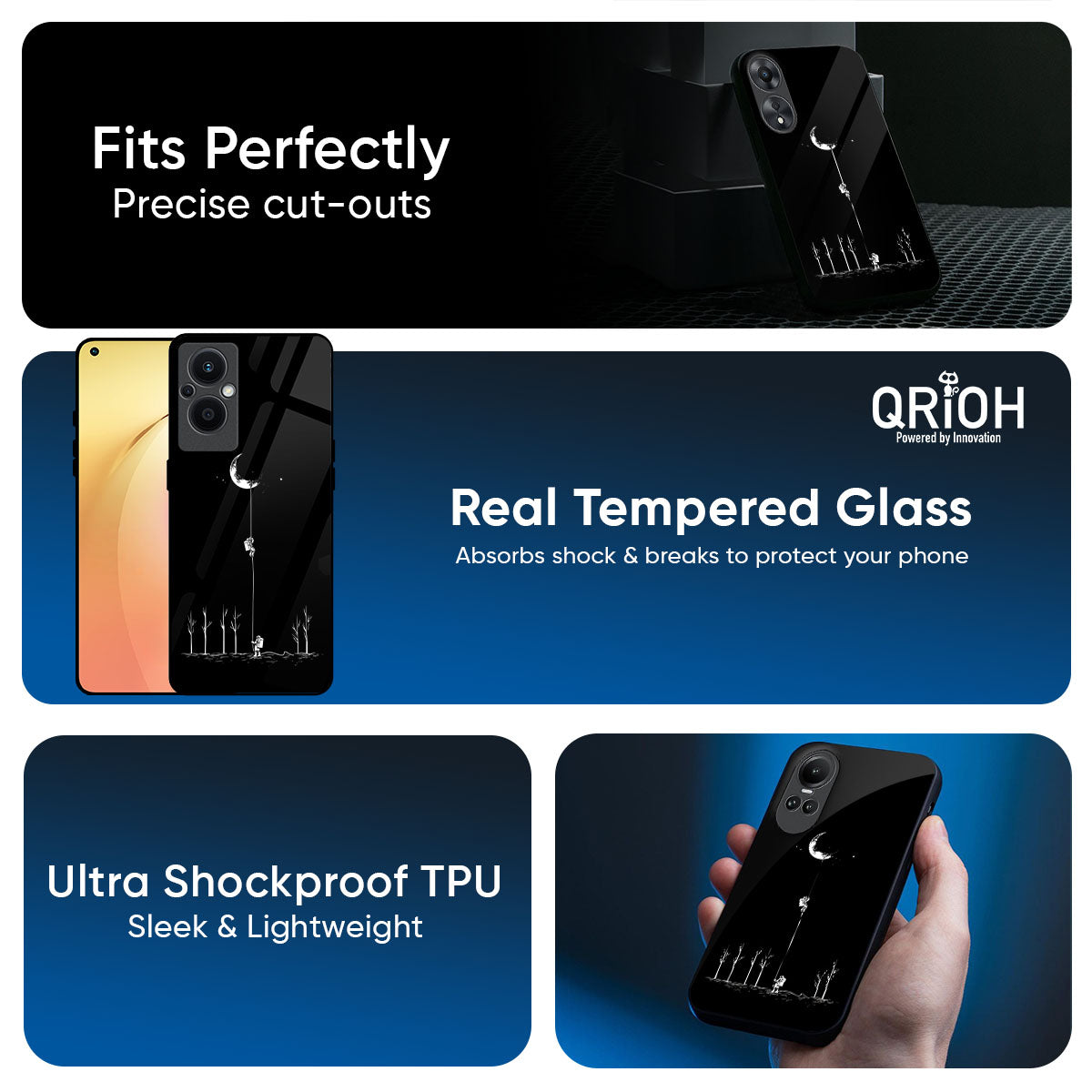 Catch the Moon Glass Case for Oppo K13 Turbo Pro 5G