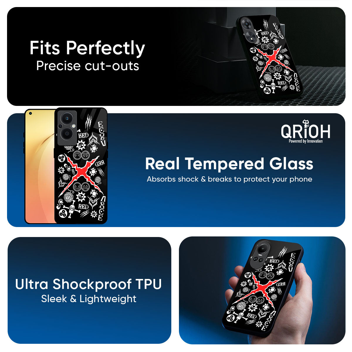 Red Zone Glass Case for Oppo K13 Turbo Pro 5G