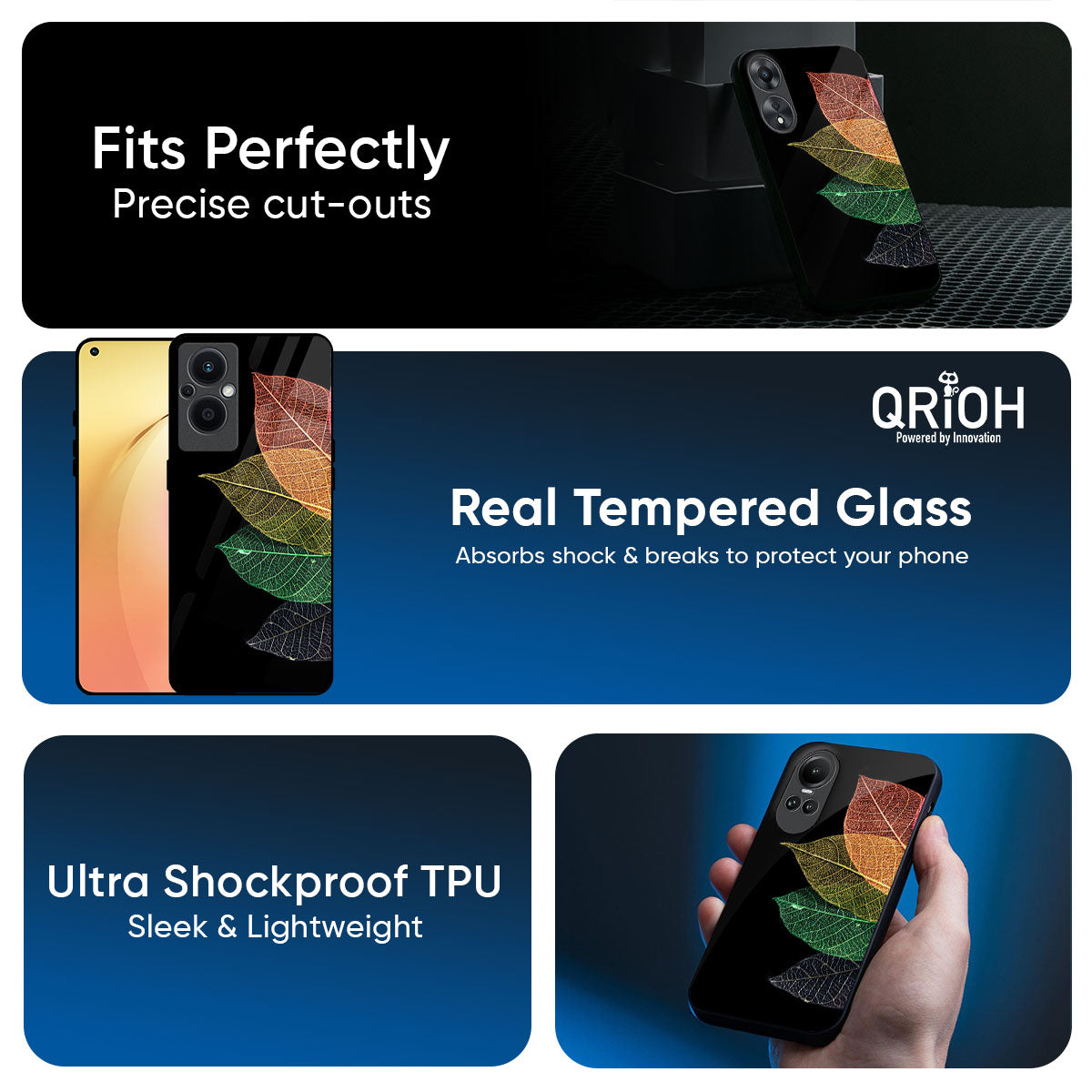 Colorful Leaves Glass Case for Oppo K13 Turbo Pro 5G