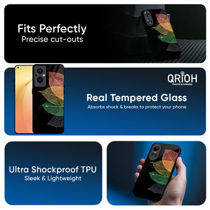 Colorful Leaves Glass Case for Oppo K13 Turbo Pro 5G