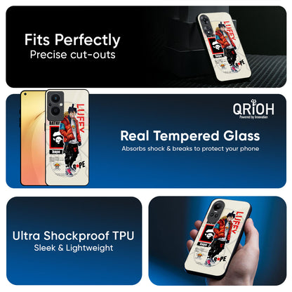Bape Luffy Glass Case for Oppo Find x8 Pro
