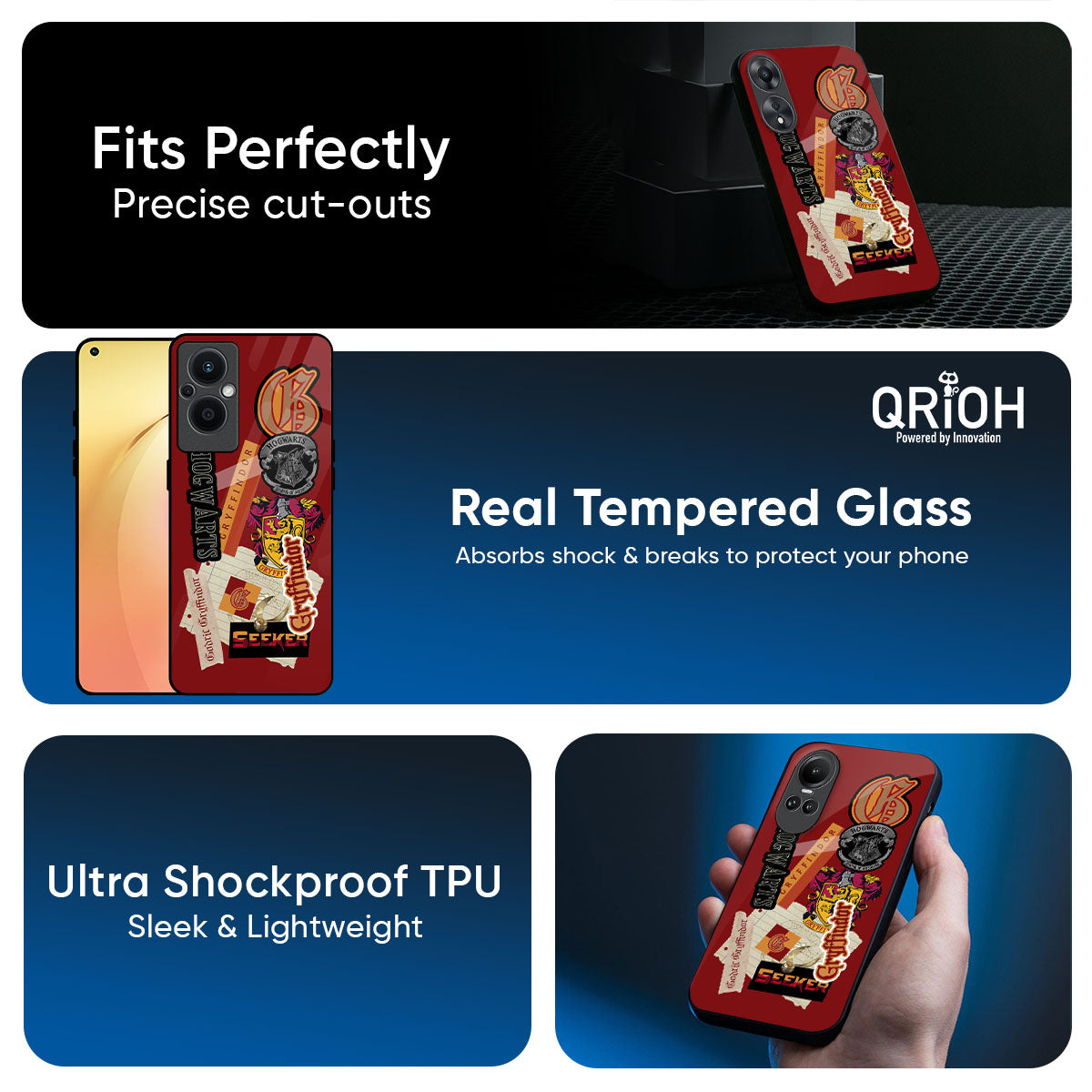 Gryffindor Glass Case for Oppo K13 Turbo Pro 5G