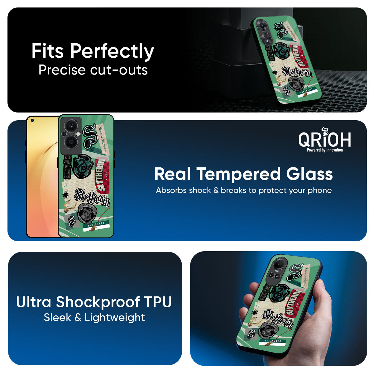 Slytherin Glass Case for Oppo K13 Turbo Pro 5G