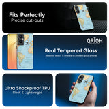 Travel Map Glass Case for Oppo A6 Pro 5G