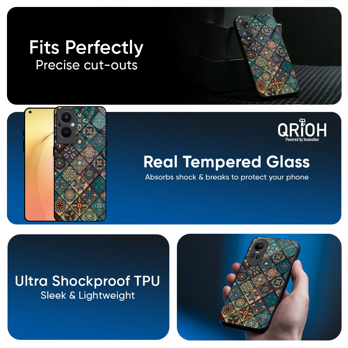 Retro Art Glass Case for Oppo Reno14 5G