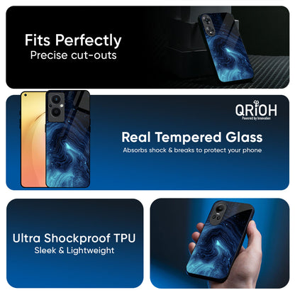 Dazzling Ocean Gradient Glass Case For Oppo Reno14 5G