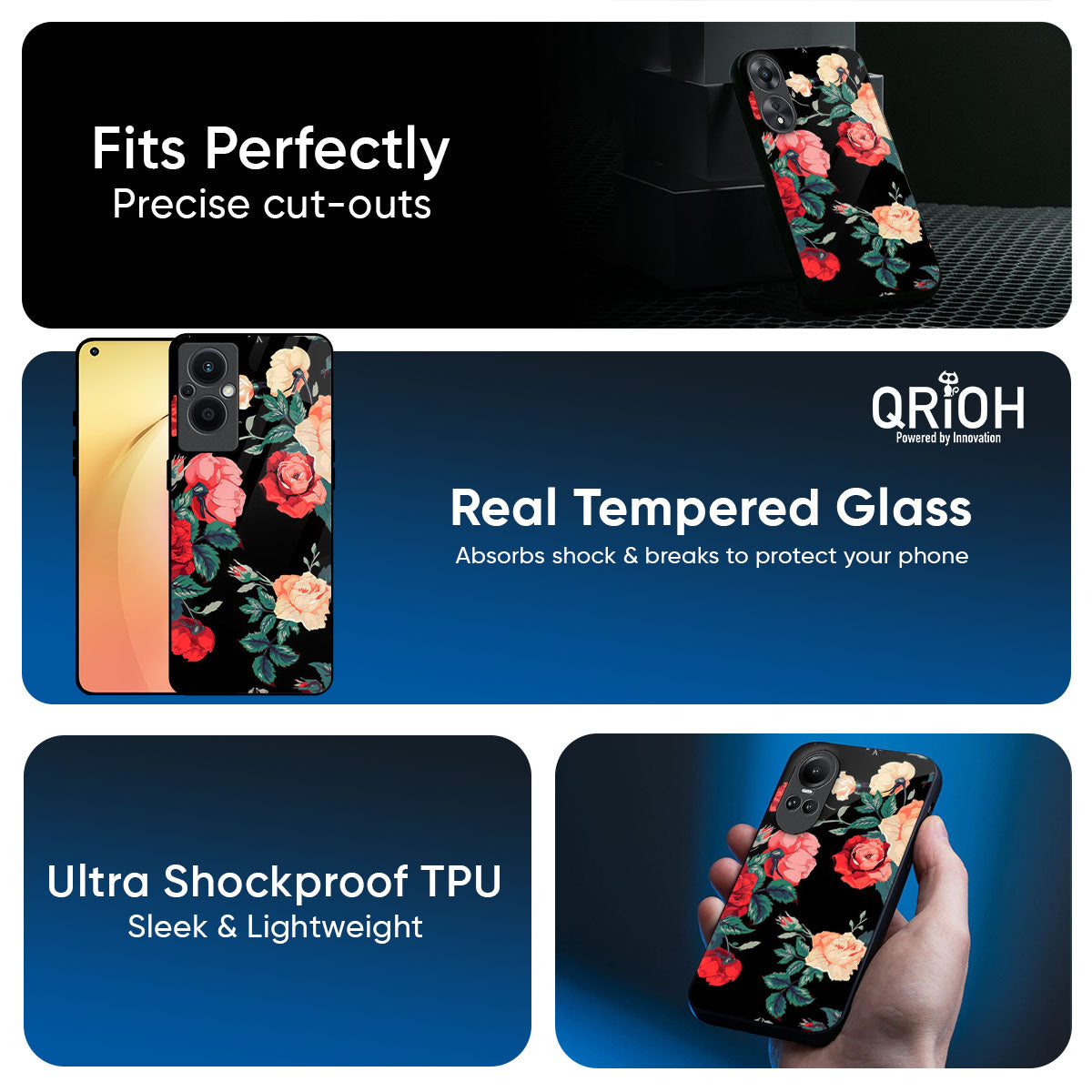 Floral Bunch Glass Case For Oppo K13 Turbo Pro 5G