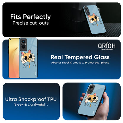 Adorable Cute Kitty Glass Case For Oppo F29 Pro 5G