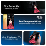 Fashion Princess Glass Case for Oppo A6x 5G