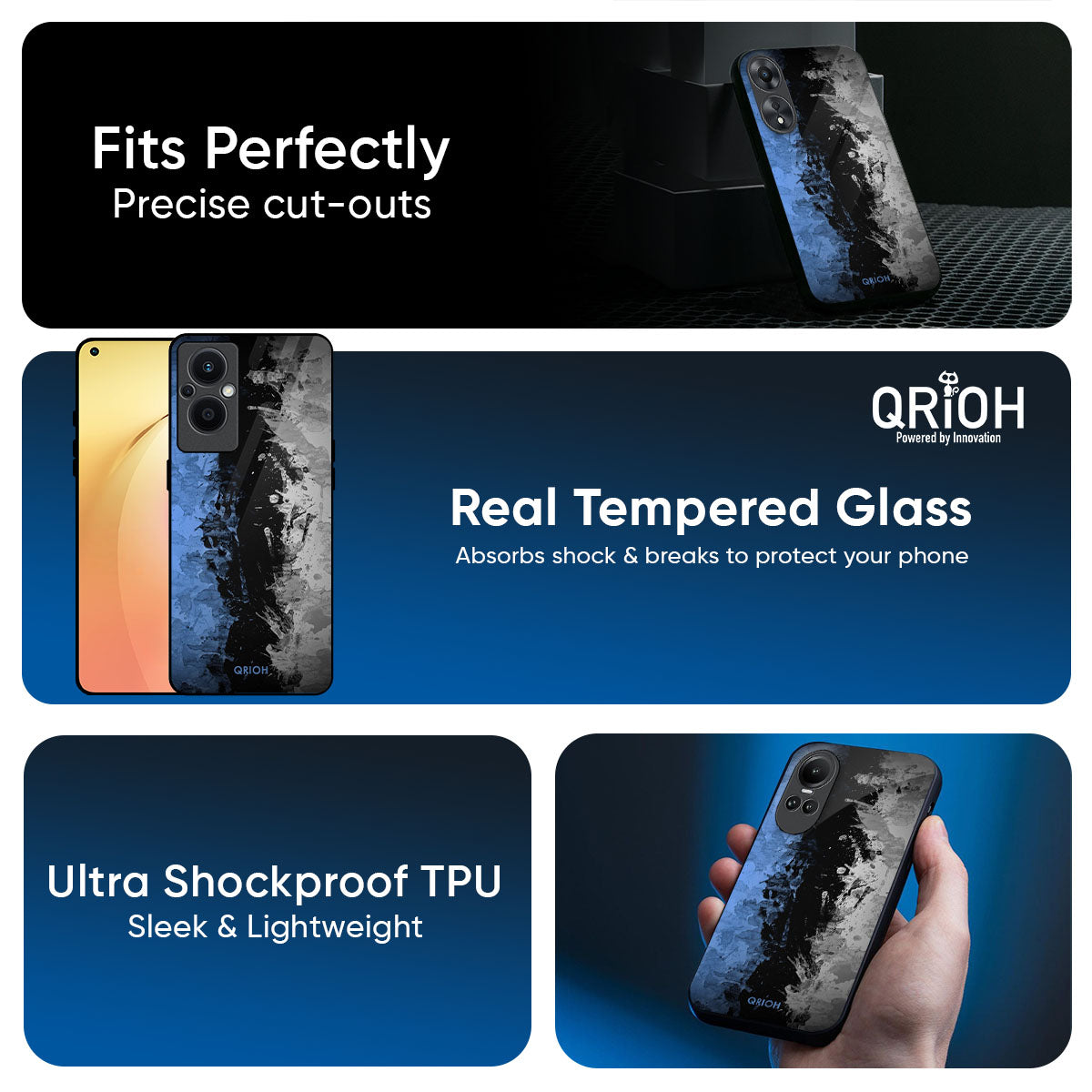 Dark Grunge Glass Case for Oppo K13 Turbo Pro 5G