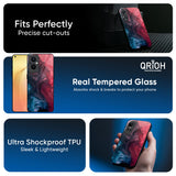 Blue & Red Smoke Glass Case for Oppo A6 Pro 5G