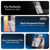 Pink & Gold Gllitter Marble Glass Case for Oppo Reno14 5G