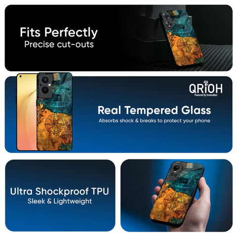 Funda EASSGU Para OPPO A5 Pro 5G / A5 Pro (4G) - Cristal Degradado, Anticaídas Y Antiarrayazos, Color Azul Negro