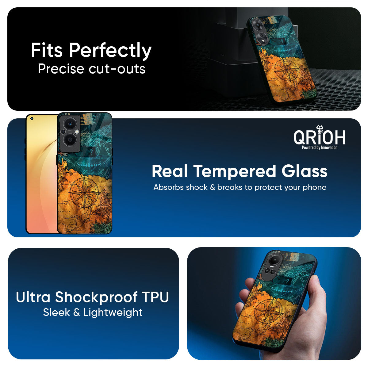 Architecture Map Glass Case for Oppo K13 Turbo Pro 5G