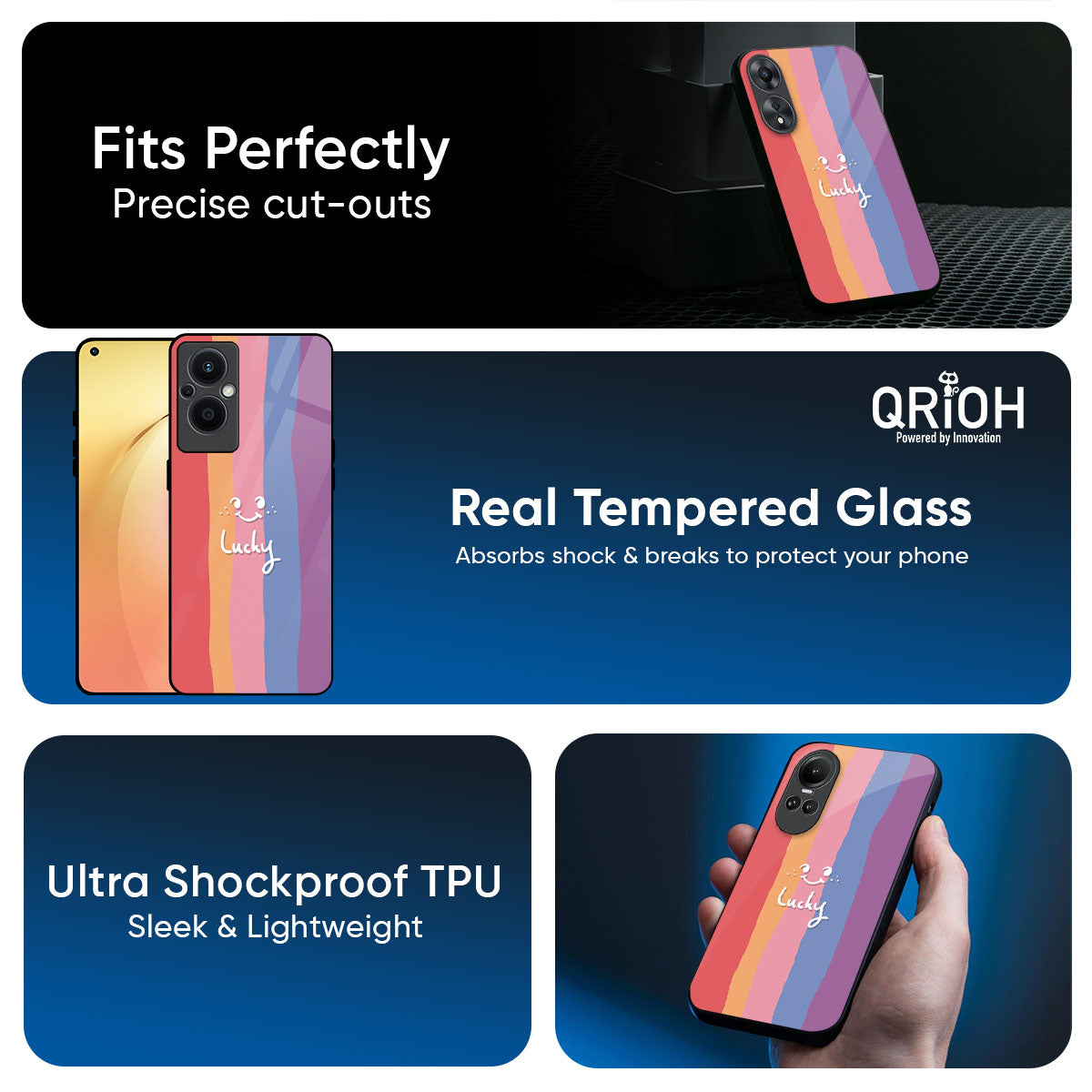 Lucky Abstract Glass Case for Oppo K13 Turbo Pro 5G