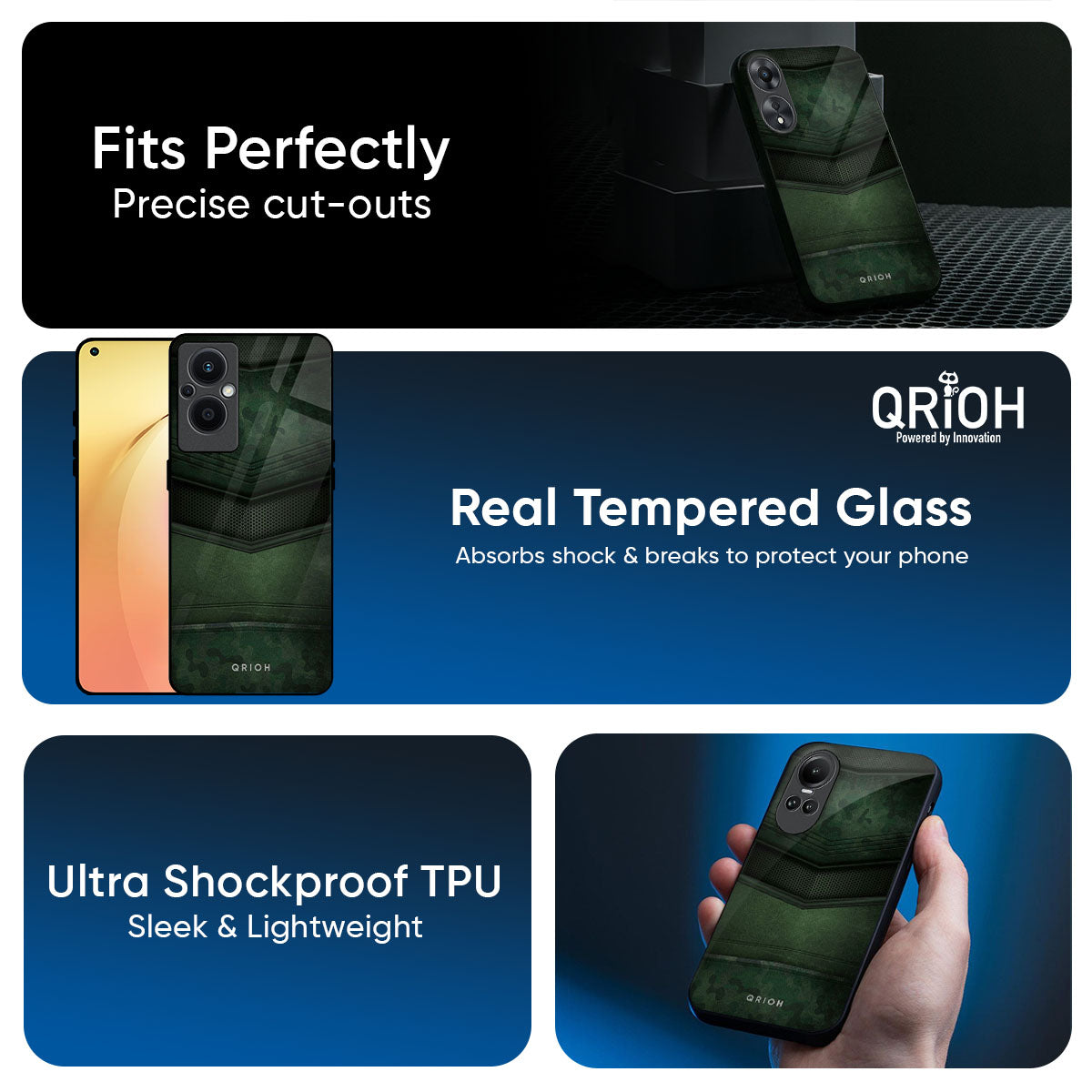 Green Leather Glass Case for Oppo K13 Turbo Pro 5G