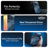 Deep Ocean Marble Glass Case for Oppo Reno14 5G