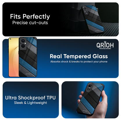 Multicolor Wooden Effect Glass Case for Oppo K13 Turbo Pro 5G