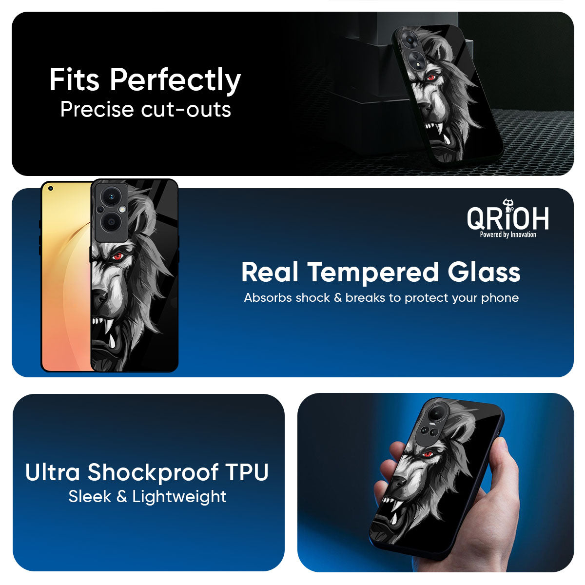 Wild Lion Glass Case for Oppo K13 Turbo Pro 5G