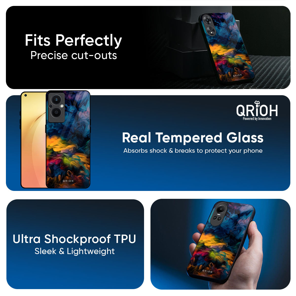 Multicolor Oil Painting Glass Case for Oppo K13 Turbo Pro 5G