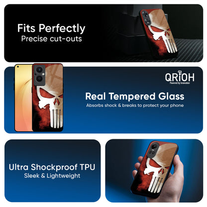 Red Skull Glass Case for Oppo K13 Turbo Pro 5G