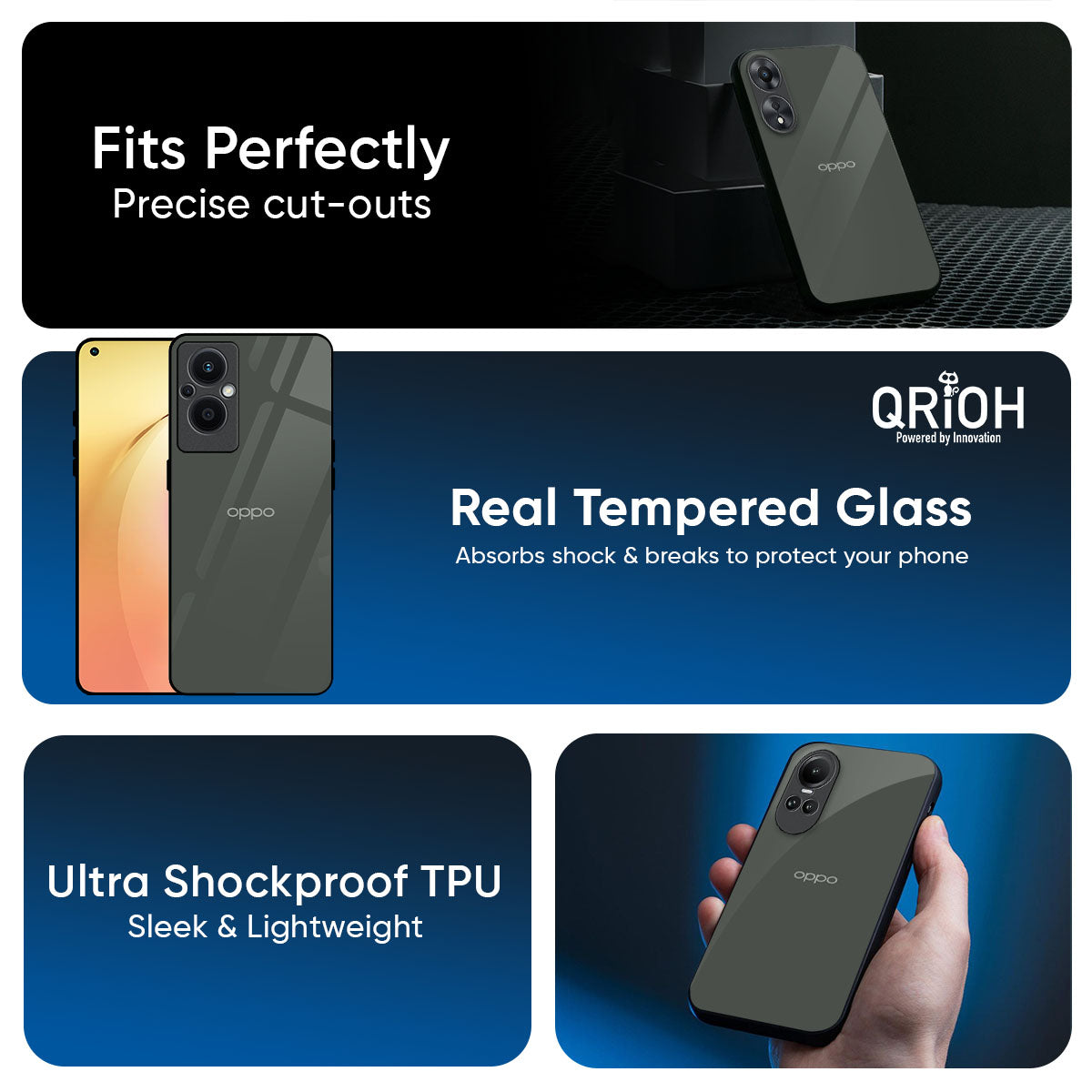 Charcoal Glass Case for Oppo K13 Turbo Pro 5G