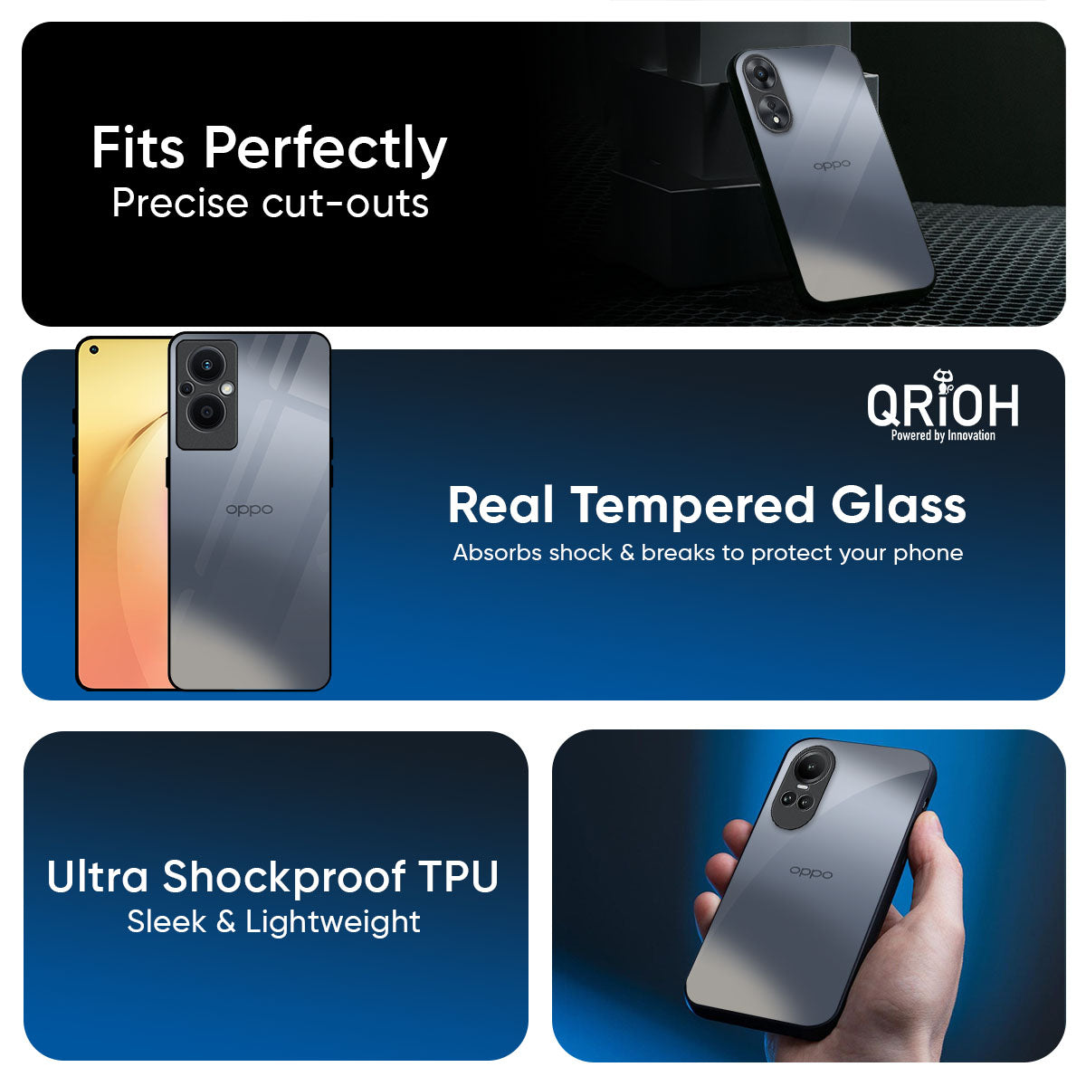 Space Grey Gradient Glass Case for Oppo K13 Turbo Pro 5G