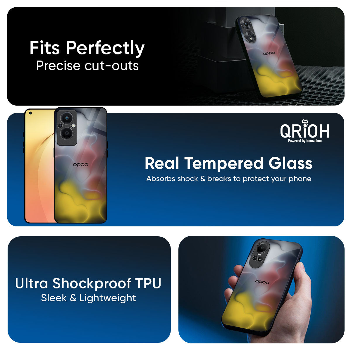Colorful Smoke Glass Case for Oppo K13 Turbo Pro 5G