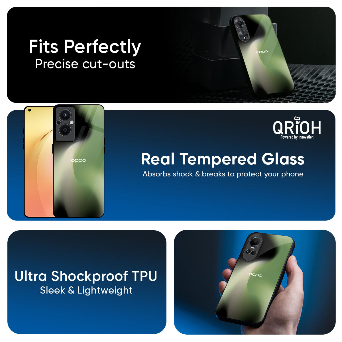 Green Tornado Glass Case for Oppo K13 Turbo Pro 5G