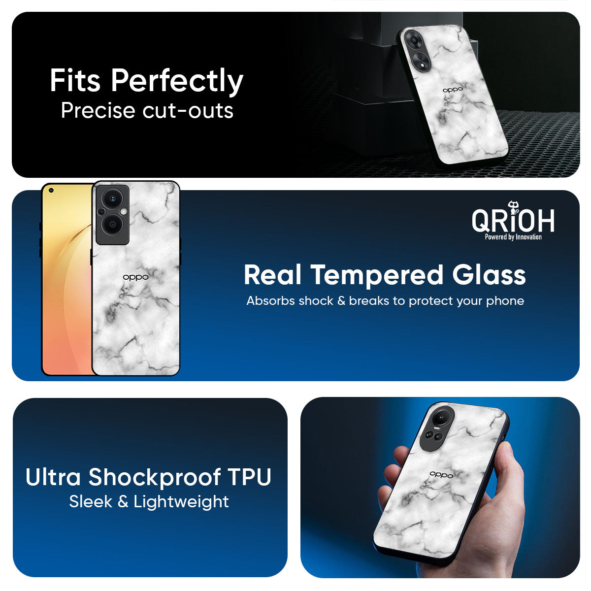 Satin White Marble Glass Case for Oppo K13 Turbo Pro 5G