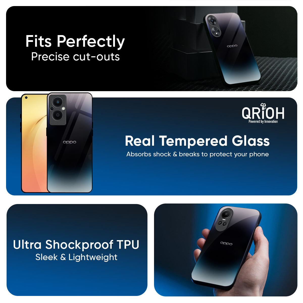 Black Obsidian Glass Case for Oppo K13 Turbo Pro 5G