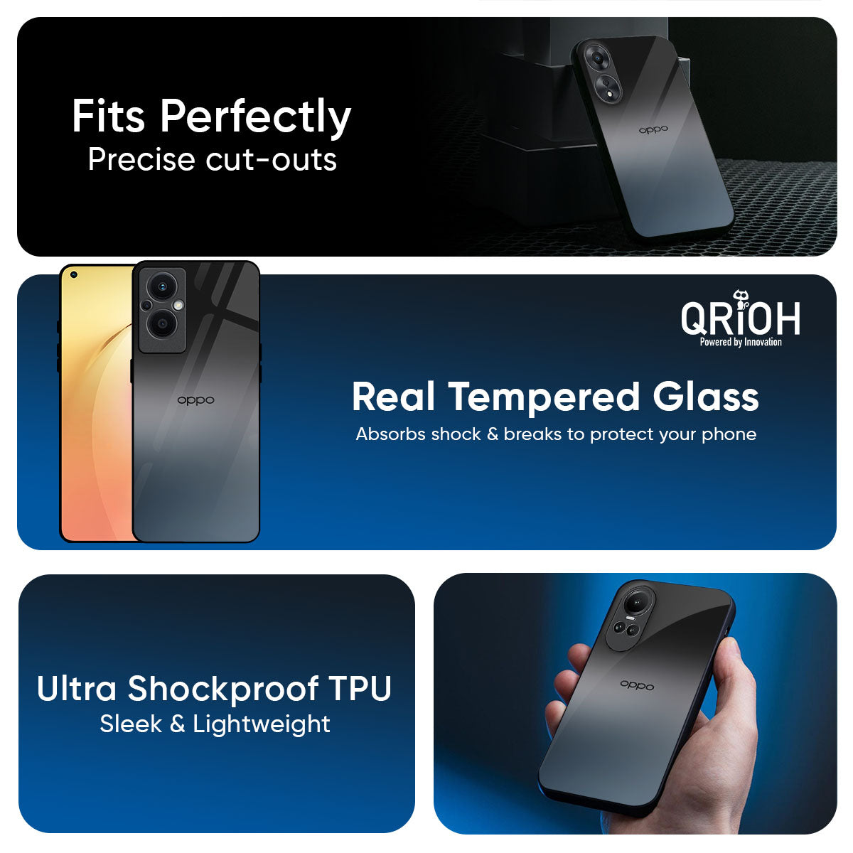 Dramatic Grey Glass Case for Oppo K13 Turbo Pro 5G