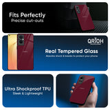 Classic Burgundy Glass Case for Oppo F31 Pro 5G