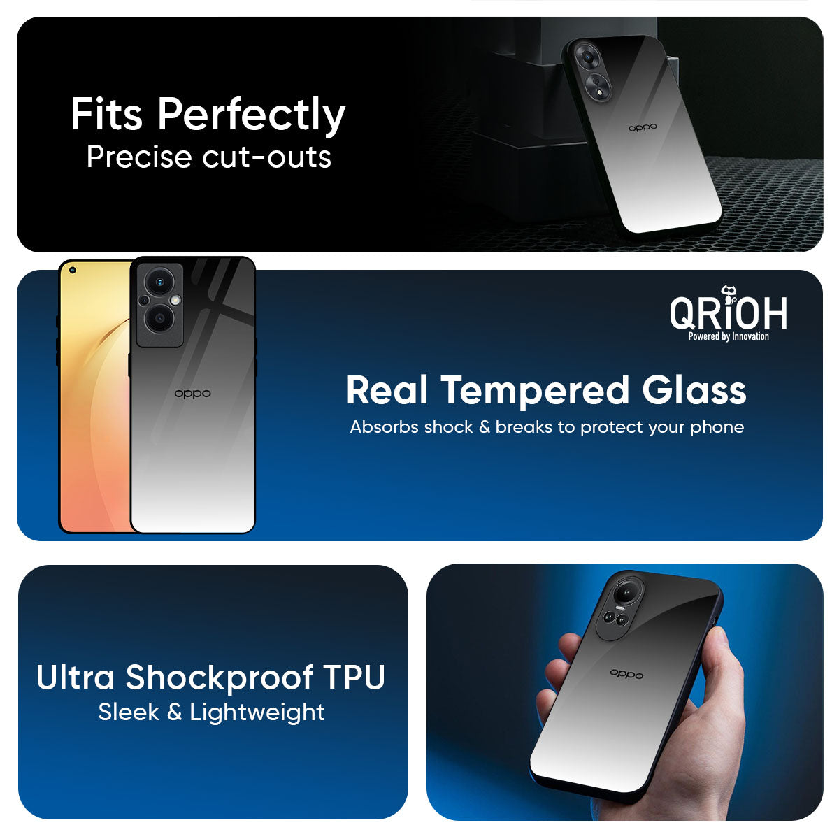 Zebra Gradient Glass Case for Oppo K13 Turbo Pro 5G