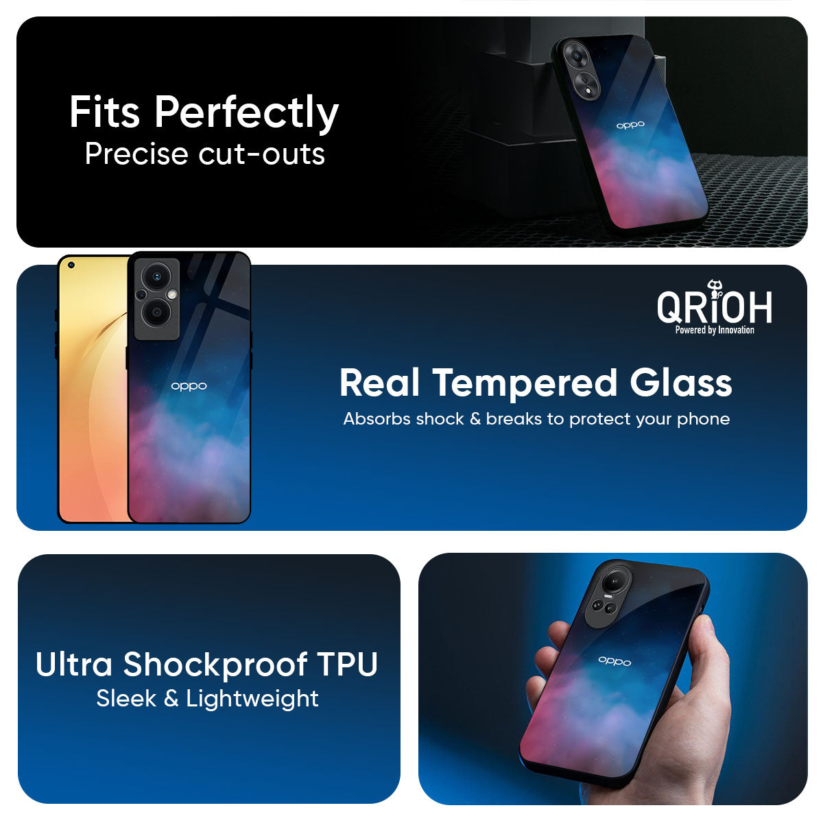 Cloudy Galaxy Glass Case for Oppo K13 Turbo Pro 5G