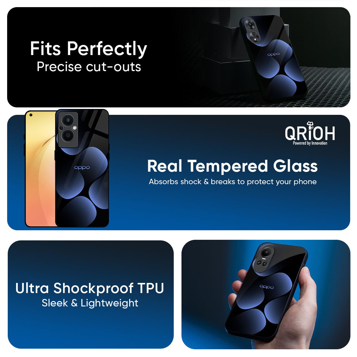 Five Blue Spots Glass Case for Oppo K13 Turbo Pro 5G
