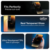 Grainy Yellow Glass Case for Oppo A6x 5G