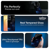 Blue Scratch Glass Case for Oppo Reno14 5G