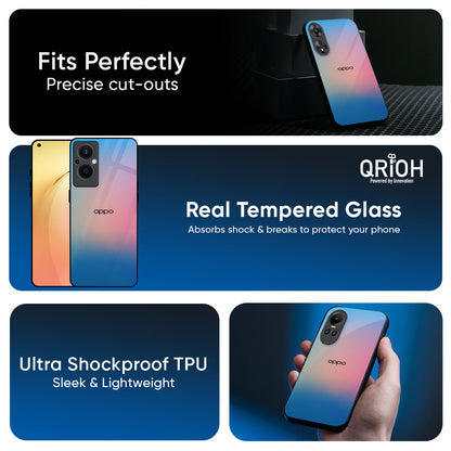 Blue & Pink Ombre Glass case for Oppo Reno14 5G