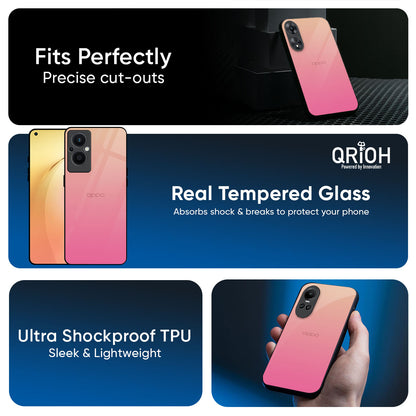Pastel Pink Gradient Glass Case For Oppo K13 Turbo Pro 5G
