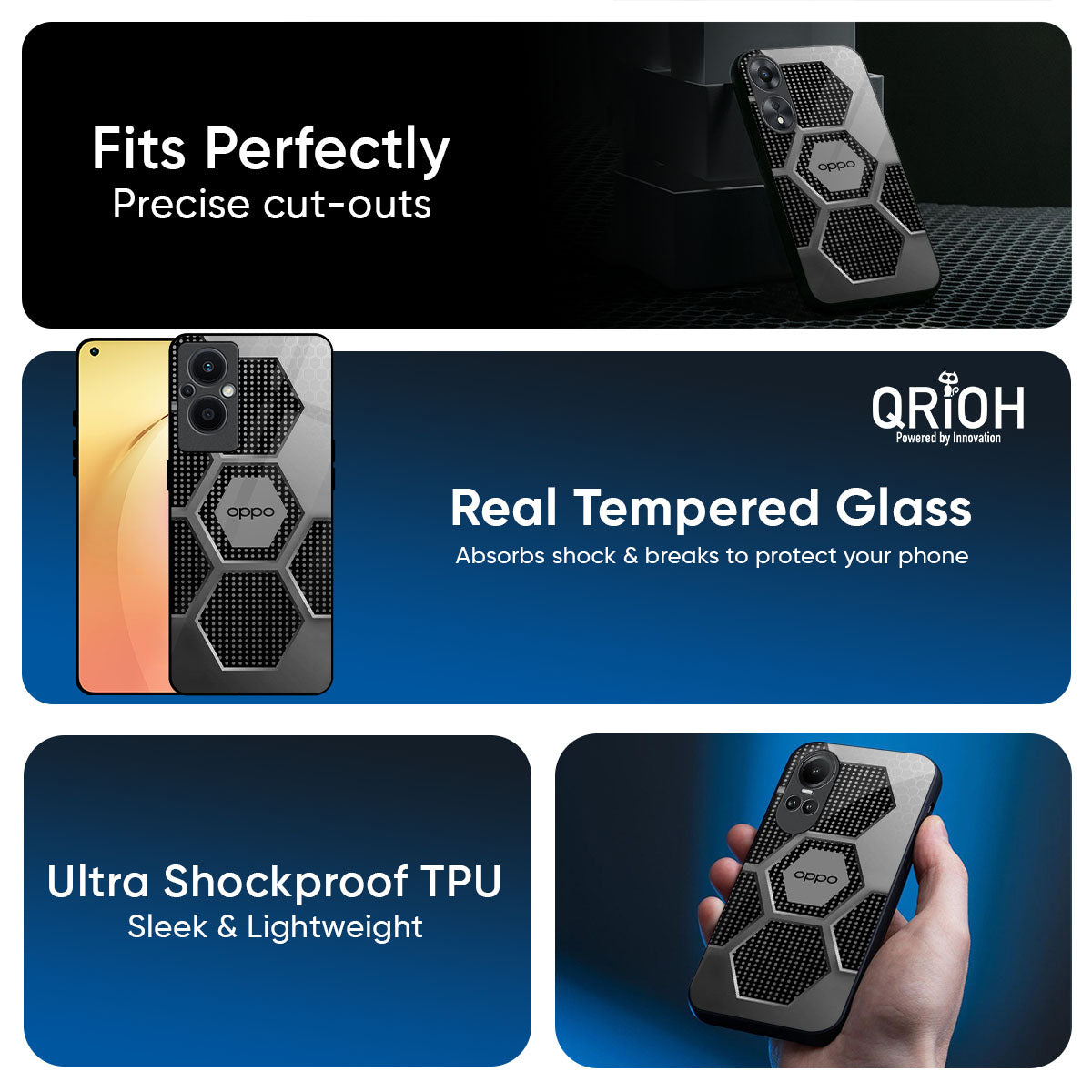 Hexagon Style Glass Case For Oppo K13 Turbo Pro 5G